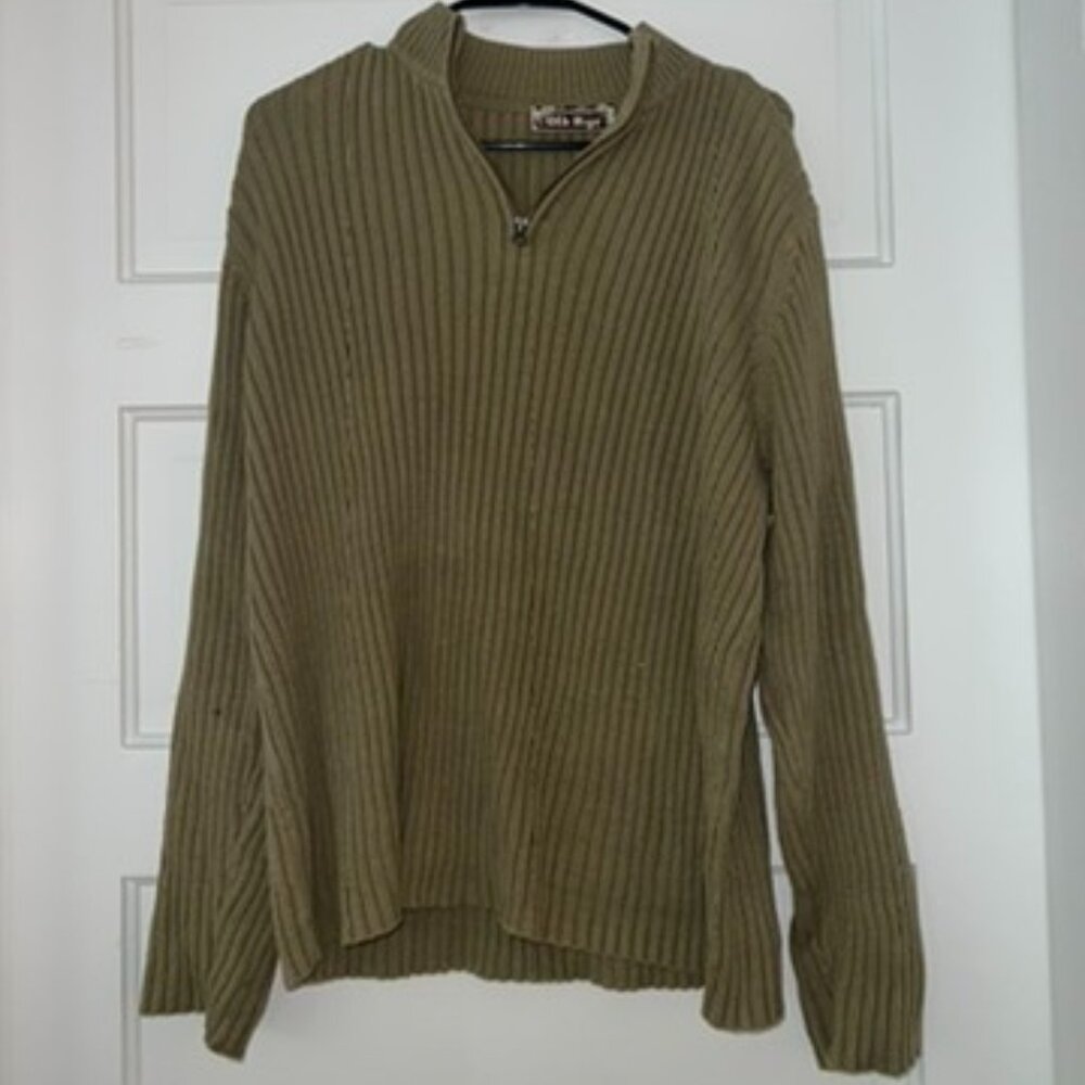 green quarter zip